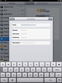Press Username and key in your username for the server.