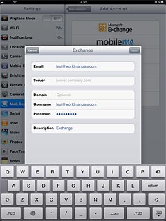 Press Server and key in the name of the required server.