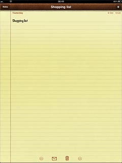 If notes have been added already:Press + at the top right corner of the display.Write the text for the note.