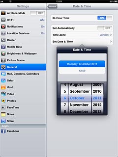 Press Set Date & Time to go back to the settings.