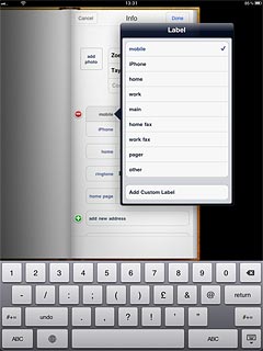 Press the required number type or Add Custom Label.