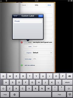 Key in the required text and press Save.