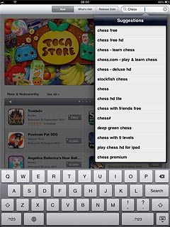 Key in the name of the required application and press Search.