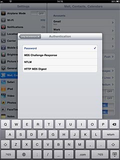 Press the field in the top left corner of the display.