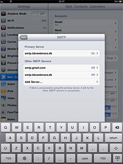 Press the name of the email account you've just set up.