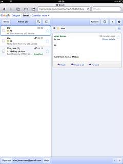 You can now use the application.Please note that Gmail isn't part of the original application package and therefore only a general description is given here.You have a number of options, such as:Send email messagesRetrieve and read email messagesReply to email messages
