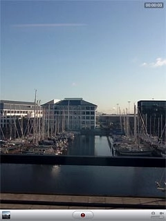 Press the record icon to stop the video recorder.The video clip is automatically saved.