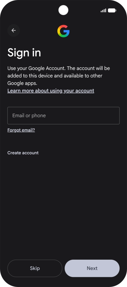 Follow the instructions on the screen to finish the activation.