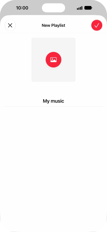 Press the confirm icon.