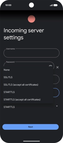 Press SSL/TLS.