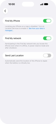 Press the indicator next to 