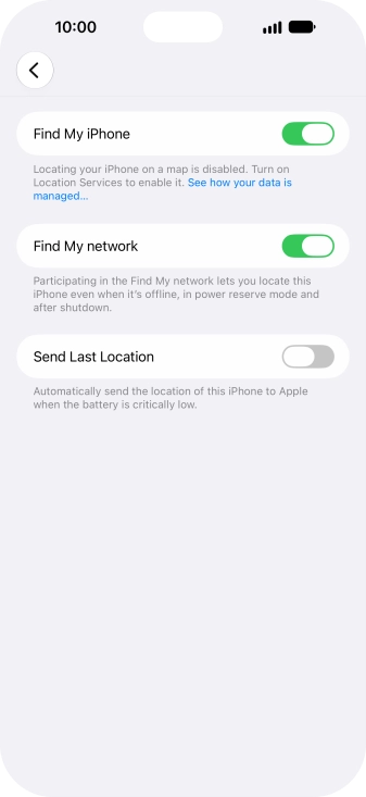 Press the indicator next to 