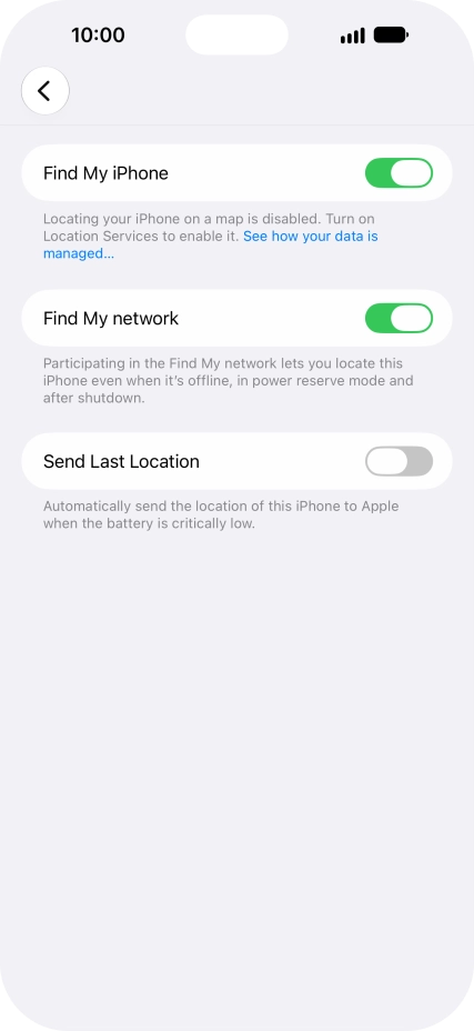 Press the indicator next to 