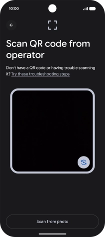 Place the QR code you've received inside the phone camera frame to scan the code.