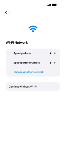 Press the required Wi-Fi network. Press the required Wi-Fi network.