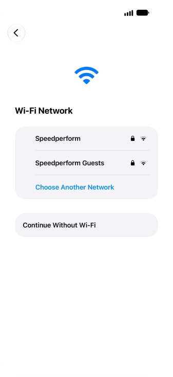 Press the required Wi-Fi network. Press the required Wi-Fi network.