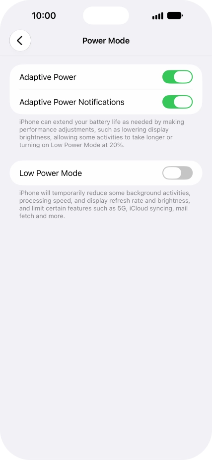Press the indicator next to 