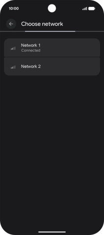 Press the required network.