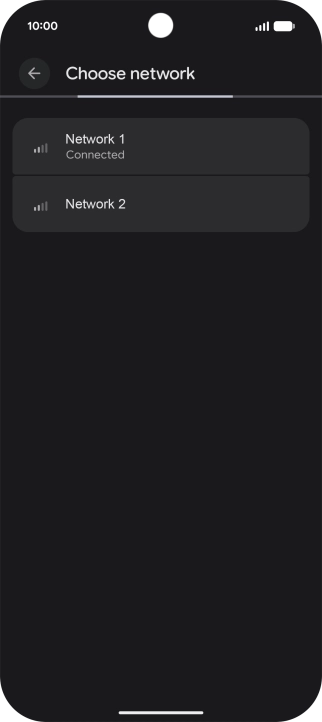 Press the required network.
