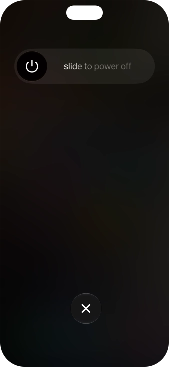 Press and drag the power off icon right.