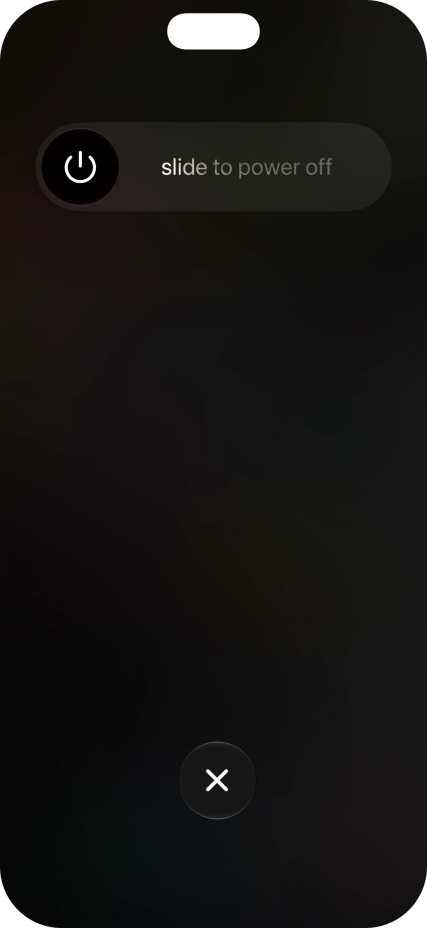 Press and drag the power off icon right.