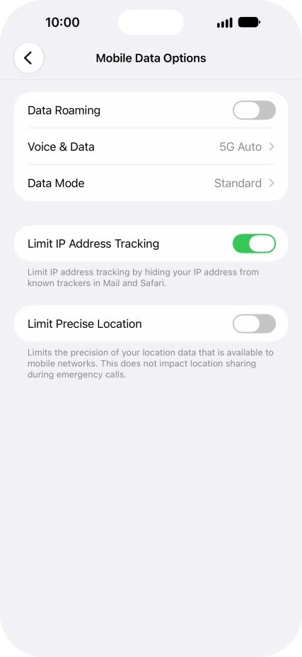 Press Data Mode. Press Data Mode.
