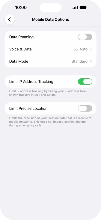 Press Data Mode. Press Data Mode.