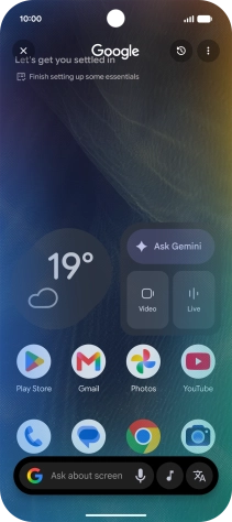 Press the music icon to start searching.