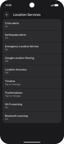 Press Location Accuracy. Press Location Accuracy.