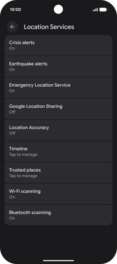 Press Location Accuracy. Press Location Accuracy.