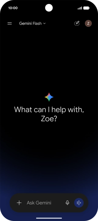 Press the profile icon.