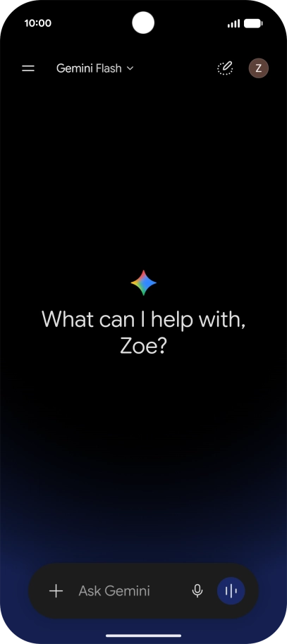 Press the profile icon.