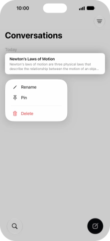 Press Rename and follow the instructions on the screen to rename the conversation.
