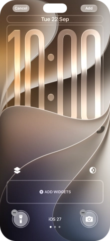 To customise the way the lock screen date is displayed, press the date widget and follow the instructions on the screen to select the required widget display mode.