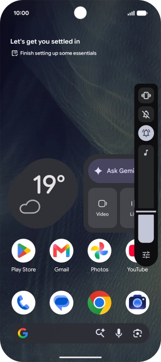 Press the silent mode icon to turn on the function.