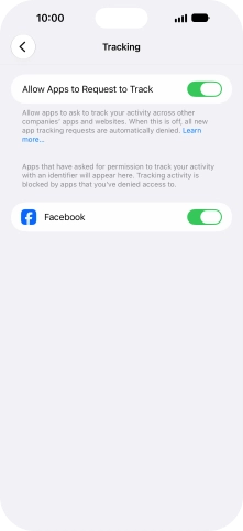 Press the indicator next to 