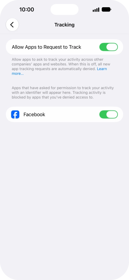 Press the indicator next to 
