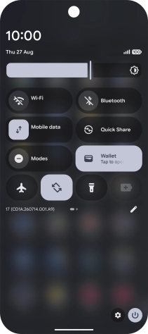 Press the settings icon.