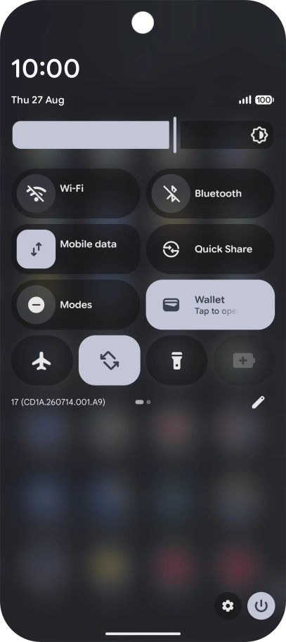 Press the settings icon.