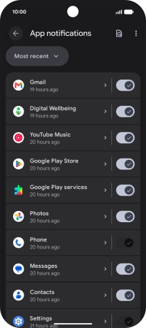 Press the drop down list. Press the drop down list.
