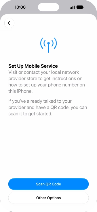 Press Scan QR Code. Press Scan QR Code.