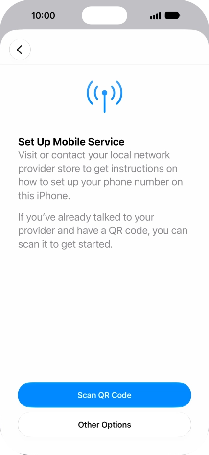 Press Scan QR Code. Press Scan QR Code.