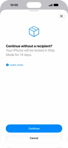 Press Continue and follow the instructions on the screen to turn on the function. Please note that if you change your mind, you won't be able to turn off the function until 14 days have passed.