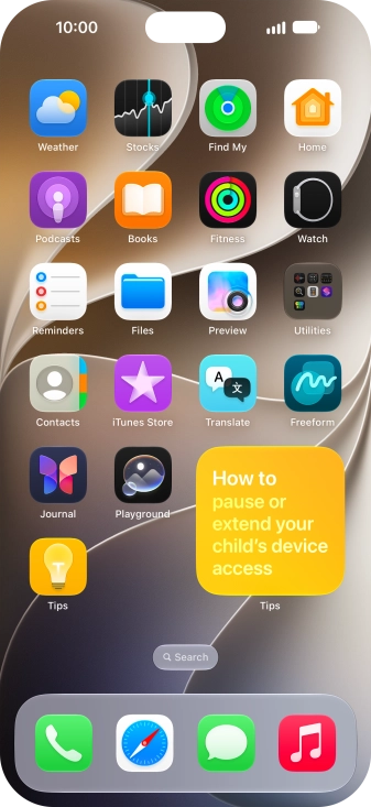 If you're using a Widget Stack: slide up or down on the stack to select the required widget.