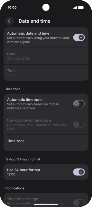 Press the indicator next to 
