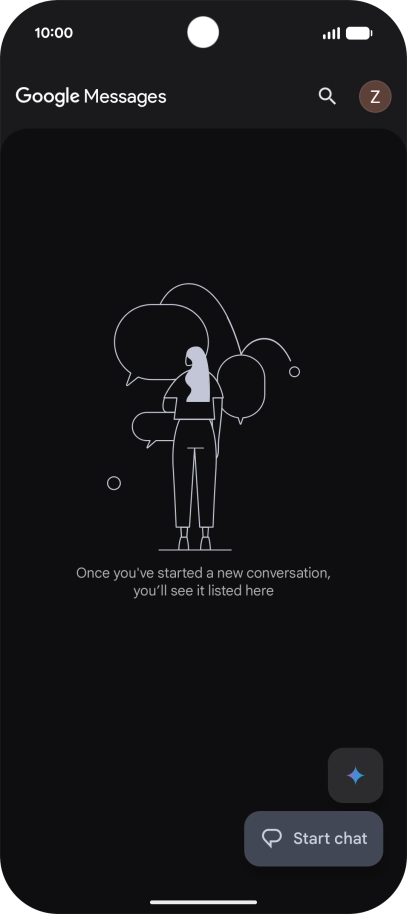 Press the profile icon.