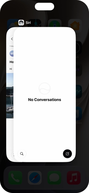 Slide upwards on the required application to end it.