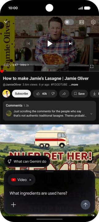 Follow the instructions on the screen to type or speak the required question for the video.