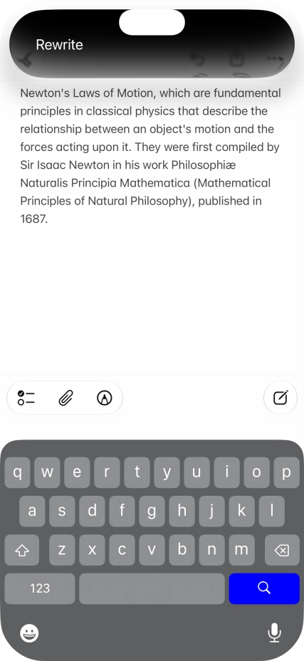 To automatically rewrite the text, use the command “Rewrite”.