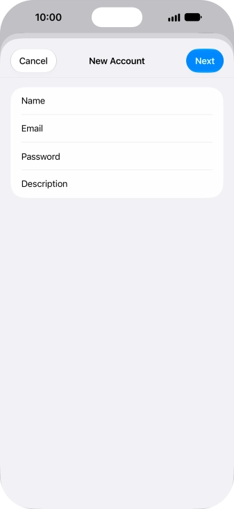 Press Description and key in the required name.